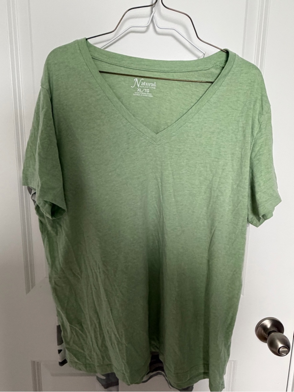 👚Natural Reflections V-Neck Tee in Sage